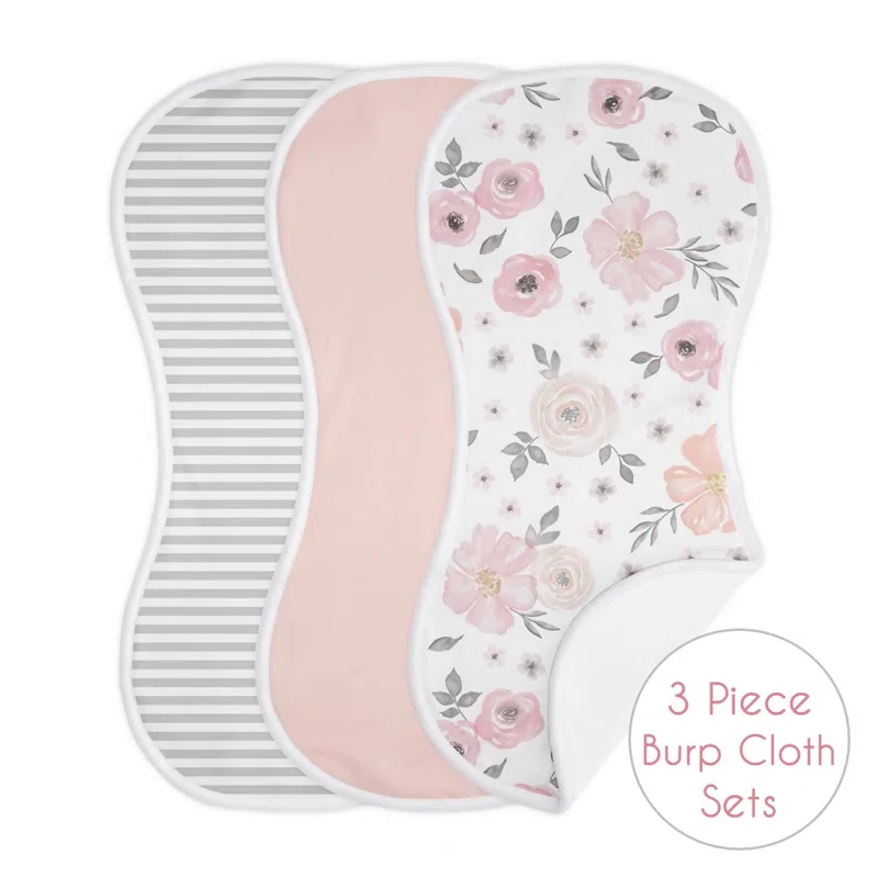 Sweet Jojo Designs Watercolor Floral Wall Mounted Photo Memo Board