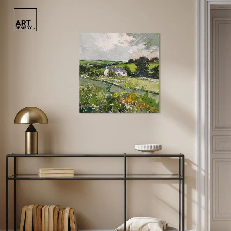 Art Remedy Hidden Home Canvas Classic Landscape Art by Art Remedy