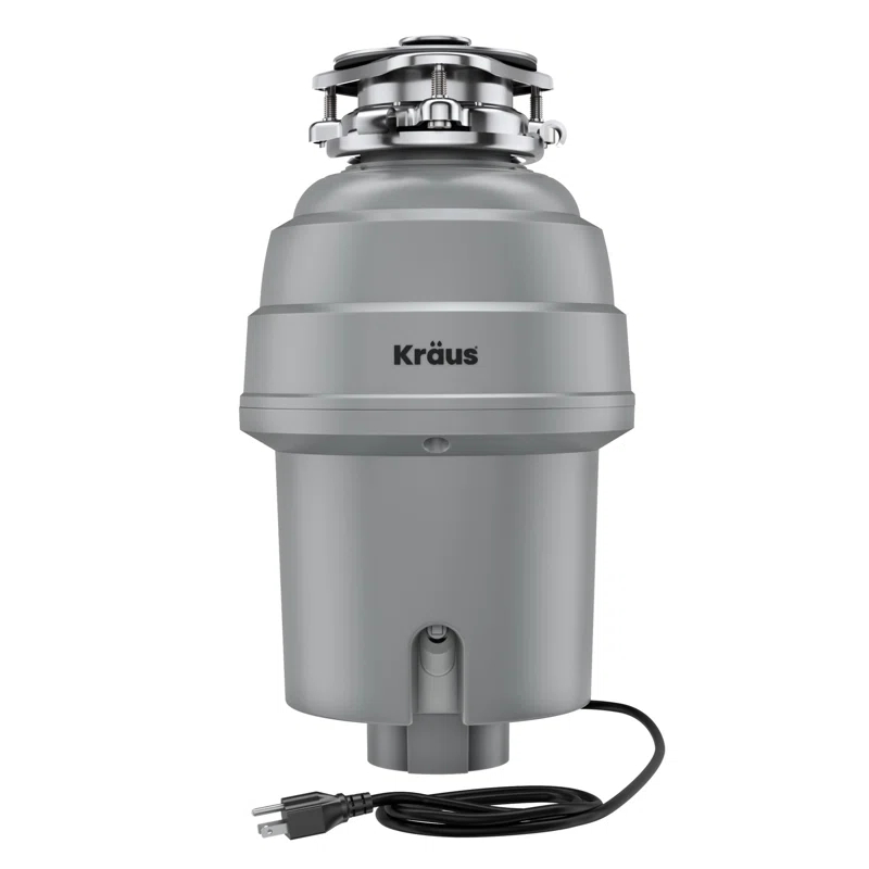 Kraus KRAUS Wasteguard High-Speed 3/4 HP Continuous Feed Ultra-Quiet Motor Garbage Disposal With Power Cord And Flange Included And Universal Mount, KWD210-75MGR