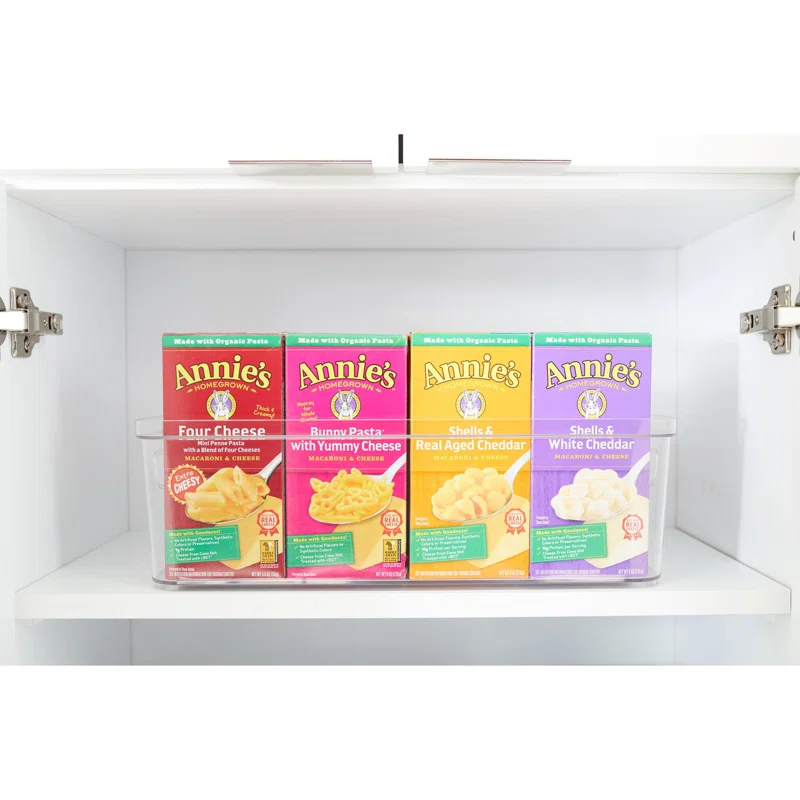 iDesign iDesign Crisp Fridge and Pantry Storage Organizer Bin with Handles, Container for Food, Drinks, Produce Organization, BPA-Free, 16" x 8" x 5" - Clear