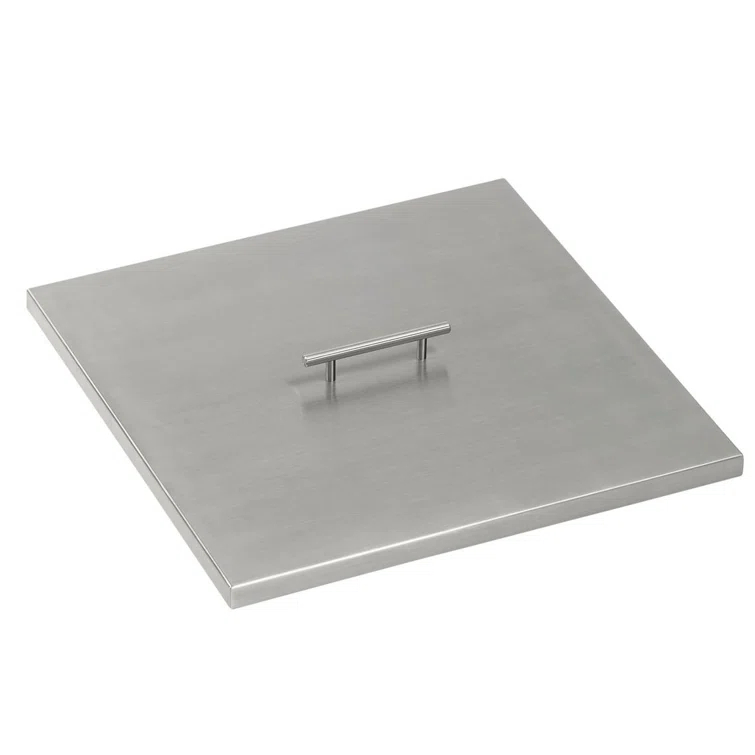 American Fireglass Square Stainless Steel Fire Pit Lid