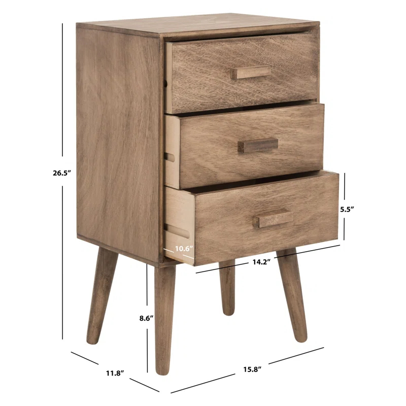 George Oliver Dannel 3 Drawer Storage Drawer