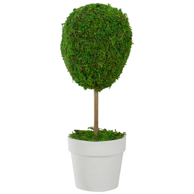Northlight Seasonal Green Reindeer Moss Ball Potted Artificial Spring Topiary Tree