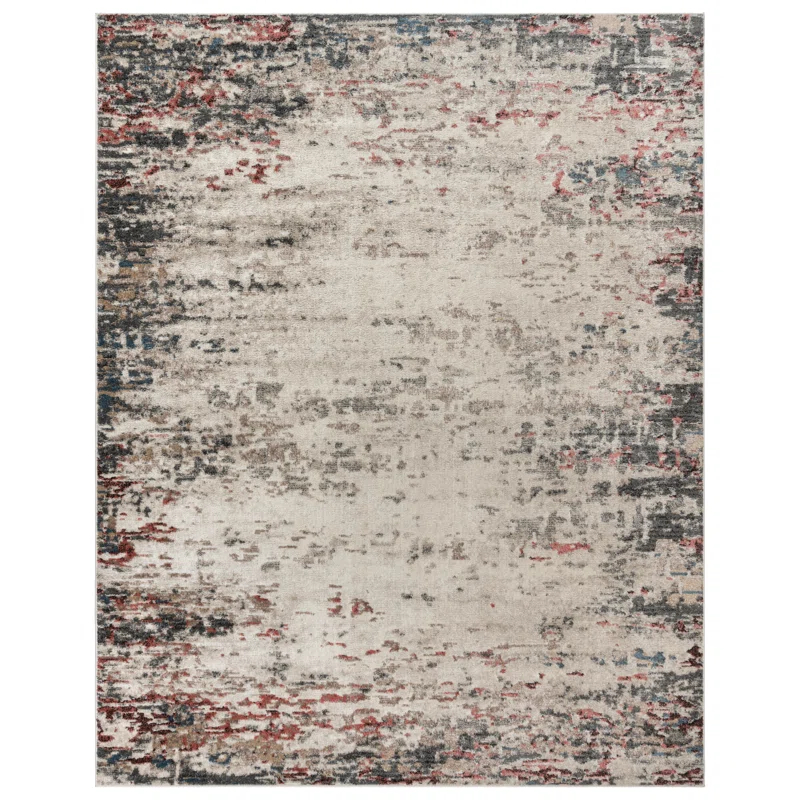 Gertmenian Heirloom Emne Modern Abstract Ivory Multi Polypropylene Area Rug