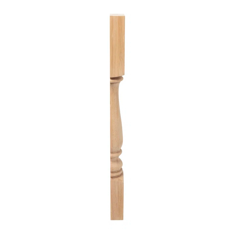 Unfinished North American Solid Cherry Plain Half Round Kitchen Island Leg (Set of 4)