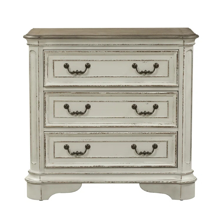 Laurel Foundry Modern Farmhouse® Colchester 3 Drawer Nightstand w/ Charging Station