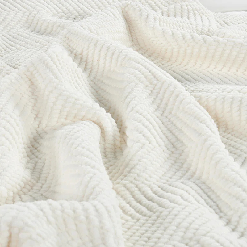Home Soft Things Tweed Knitted Throw Blanket