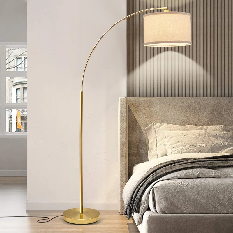 Mercer41 Vondal Arc Floor Lamps for Living Room Lighting, Modern Arched Lamp with Foot Switch