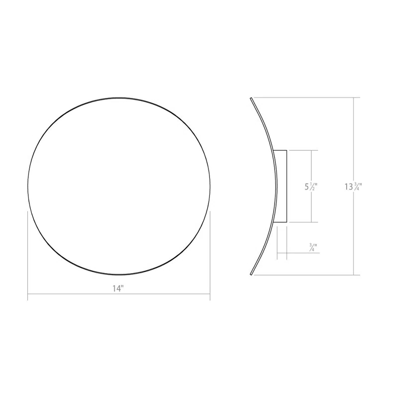 Malibu Discs LED Flush Mounted Sconce