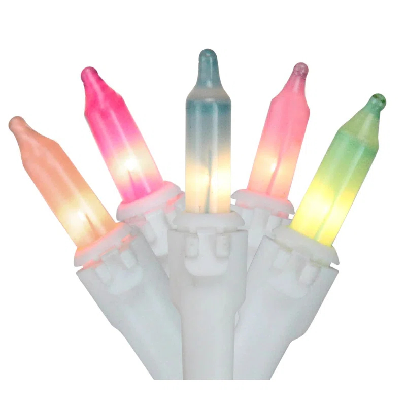 Northlight Seasonal 35-Count Pastel Multi-Color Mini Easter Light Set 7ft White Wire