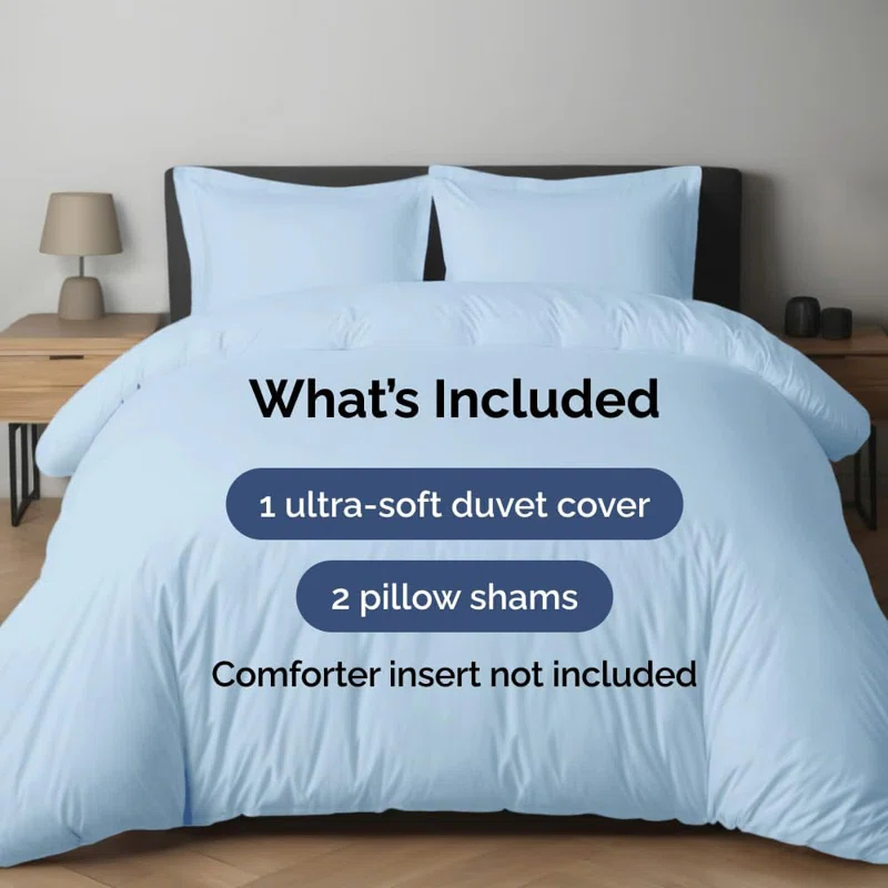 CGK Linens Premium Hotel Quality Soft & Cooling Duvet Cover Set