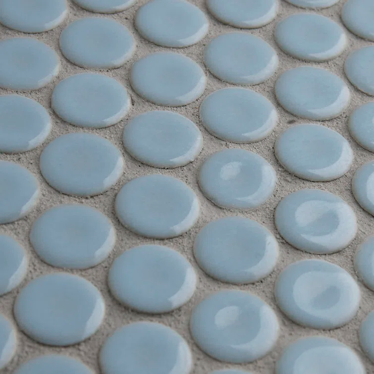 Merola Tile Hudson Penny Round 11-7/8 " x 12-5/8 " Porcelain Mosaic Floor and Wall Tile