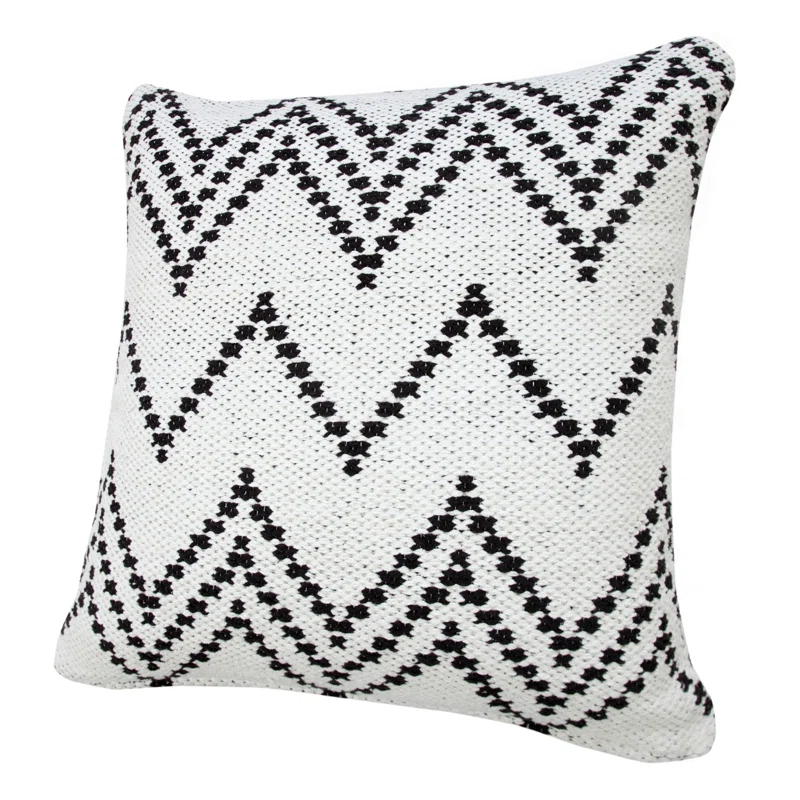 ZeaZu Chevron Cotton Reversible Throw Pillow