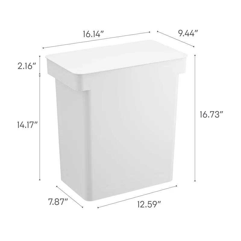 Yamazaki Home Tower 6.6 Manual Lift Trash Can