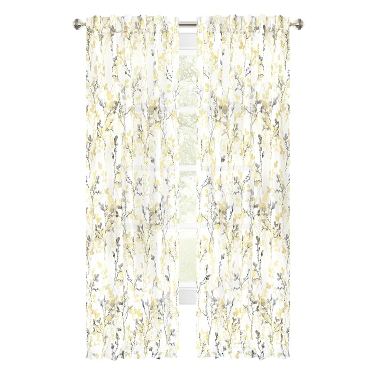 Red Barrel Studio® Molineux Polyester Semi Sheer Curtain Single Panel