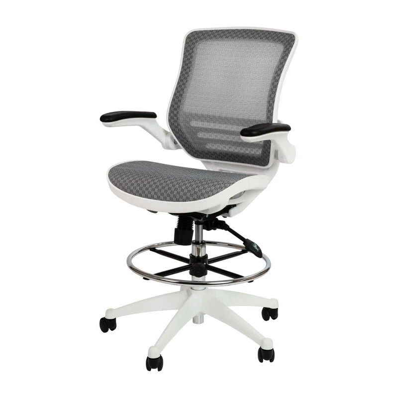 Flash Furniture Mignone Mid-Back Transparent Mesh Office Chair with Flip-Up Arms by Flash Furniture