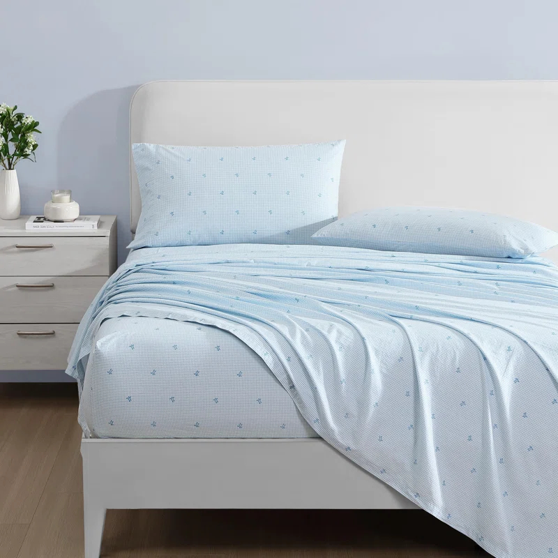 Laura Ashley Laura Ashley Printed Cotton Percale Sheet Set