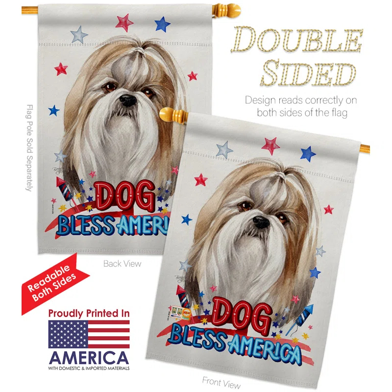 Breeze Decor Double Sided 40'' H x 28'' W Polyester Animal House Flag