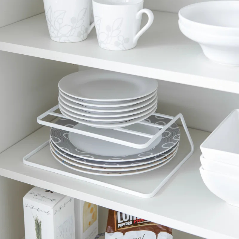 Yamazaki Home Dish Riser - Shelf Organizer & Storage For Kitchen Cabinets, Steel