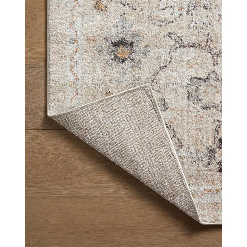 Loloi II Monroe Oriental Machine Woven Polyester Area Rug in Gray/Ivory