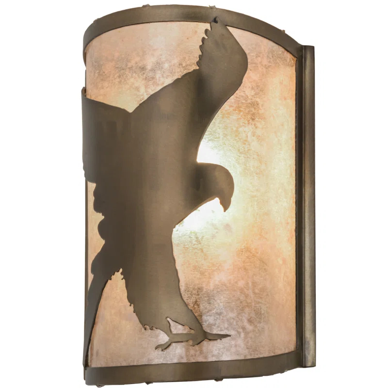 Meyda Lighting Rustic Lodge Copper Flush Mounted Sconce