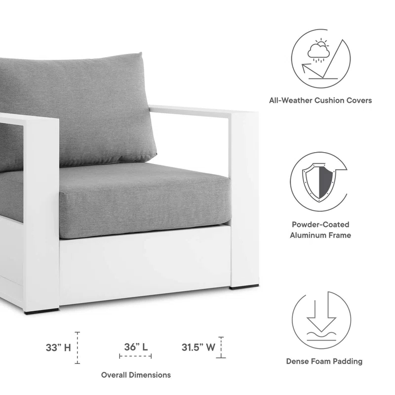 Modway Modway Tahoe Outdoor Patio Powder-Coated Aluminum Armchair