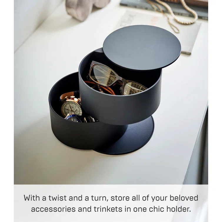 Yamazaki Home Tower Stacked Plastic Jewelry Organizer Tray