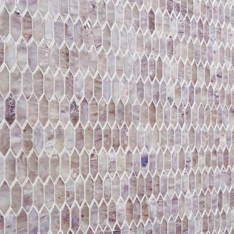 Bond Tile Whisper 11.61" x 11.73" Polished Mini Picket Glass Mosaic Wall Tile (0.94 Sq. Ft. / each)