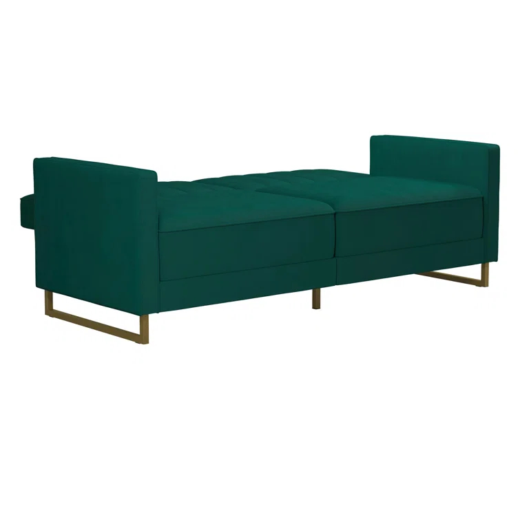 Novogratz Skylar Full / Double 77'' Velvet Tufted Convertible Sofa