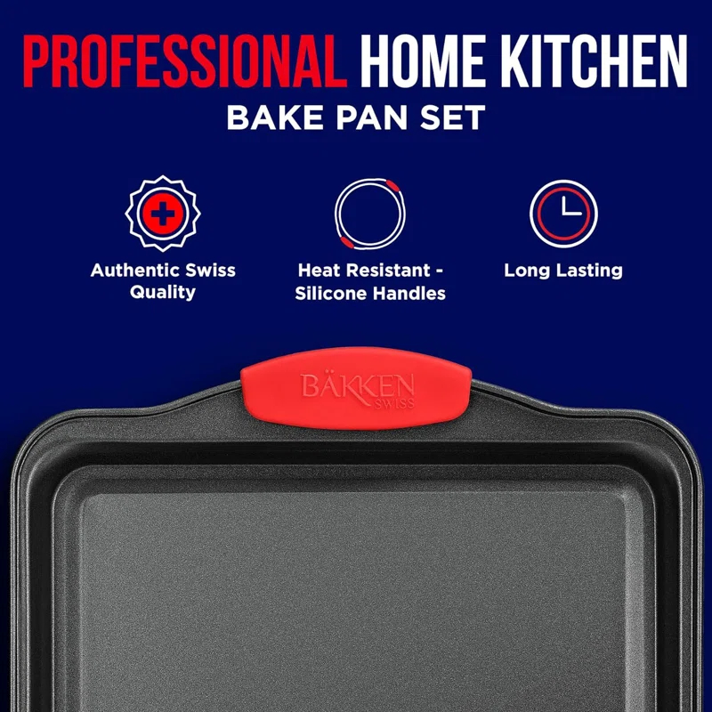 Lifemaster Lifemaster Non-Stick Steel 2 Piece Baking Sheet Set
