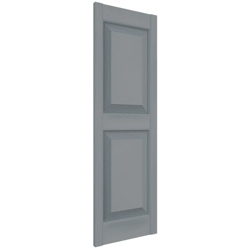 Builders Edge Builders Edge, TailorMade Two Equal Panels, Raised Panel Shutters, Includes Matching Installation Spikes (Per Pair)