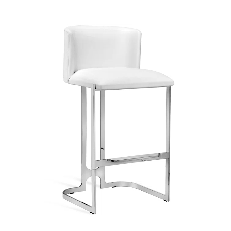 Interlude Banks Upholstered Counter Stool with Metal Frame