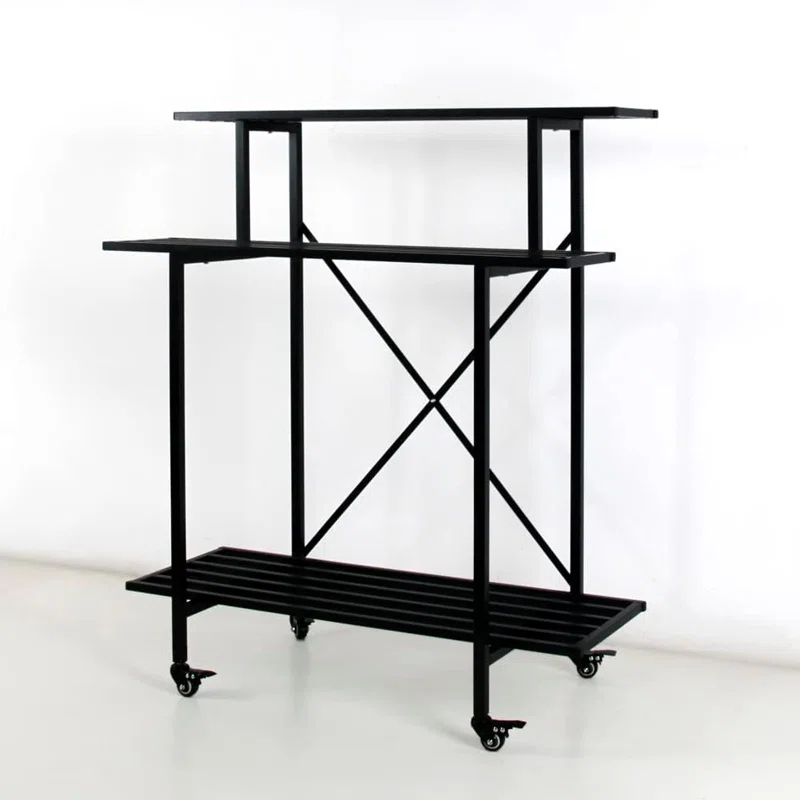 3 Tier Sturdy Plant Stand With Wheels, Heavy Duty Plant Holder For Home Indoor And Outdoor, L35.43 Xw17.32 X H41.73 Inch