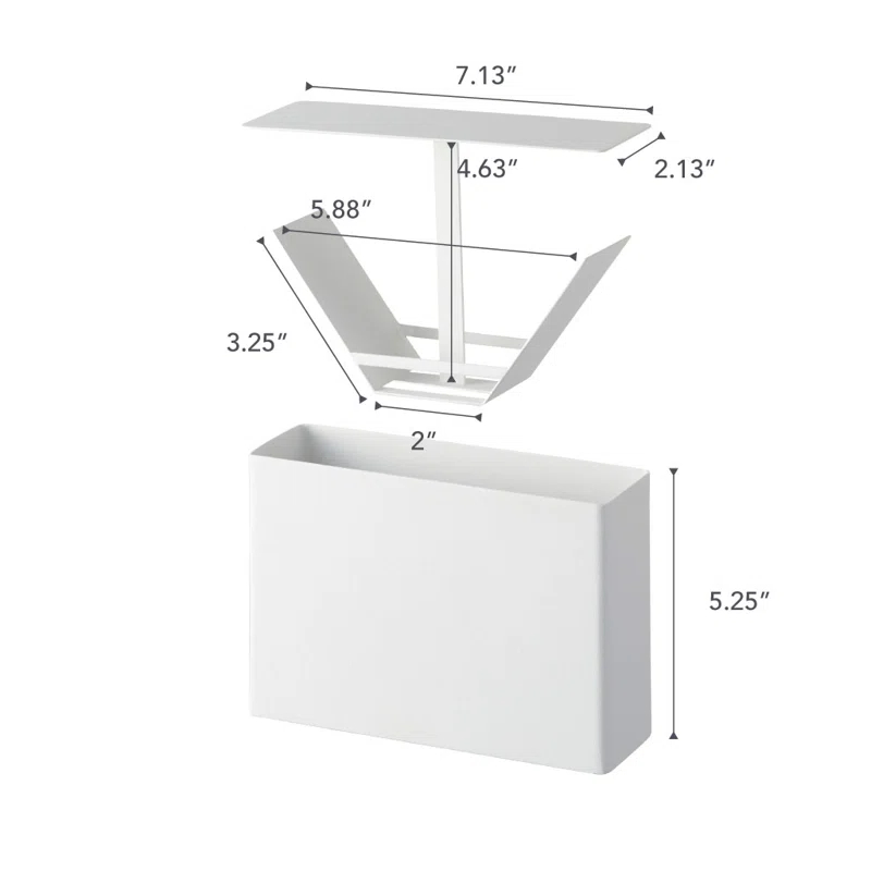 Yamazaki Home Yamazaki Home 02 Coffee Filter Case - Kitchen Storage Holder Container, Steel, Lid