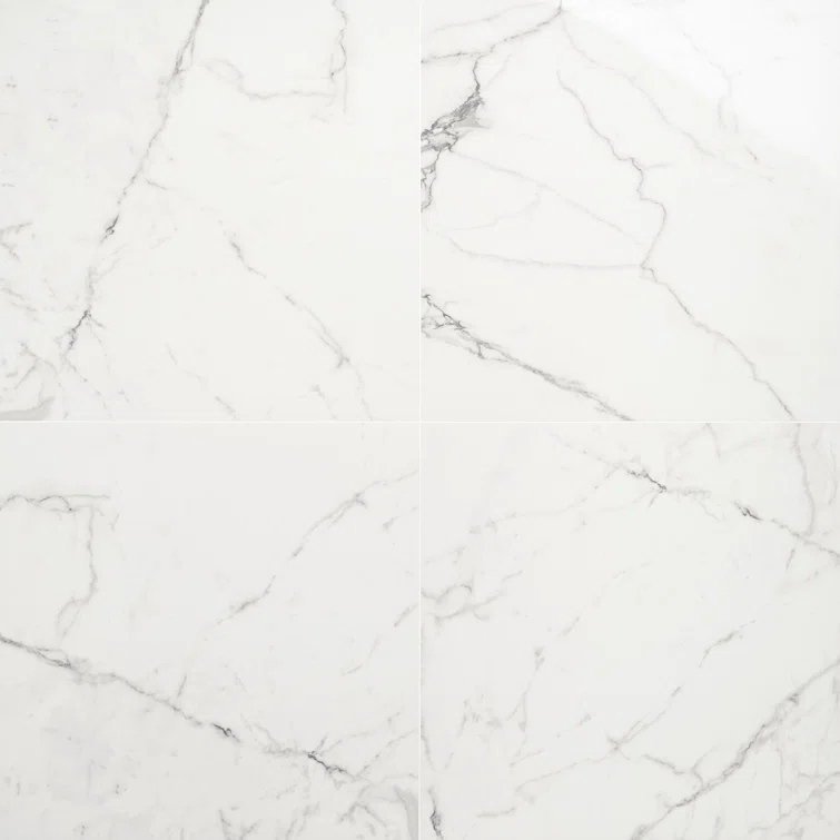 24" x 24" Polished Marble Look Porcelain Floor and Wall Tile (15.5 Sq. Ft. / Case)