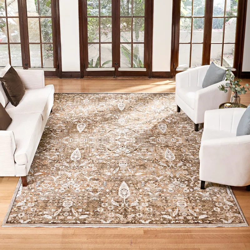 Gertmenian Damita Gavi Traditional Moroccan Brown/Tan/Beige/Ivory Polypropylene Area Rug