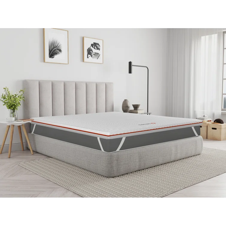 Dormeo Dormeo Premium Cooling Mattress Topper - 3-Inch, 3-Zone OctaspringⓇ Technology for Optimal Back Support, Anti-Slip Bottom