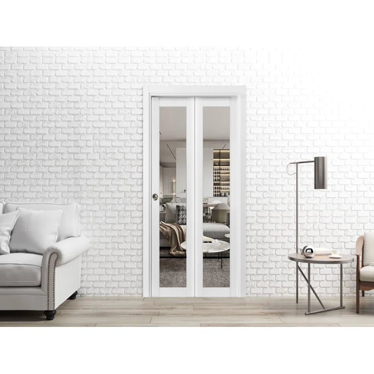 SARTODOORS 2666 Solid + Manufactured Wood Paneled Bi-Fold Door