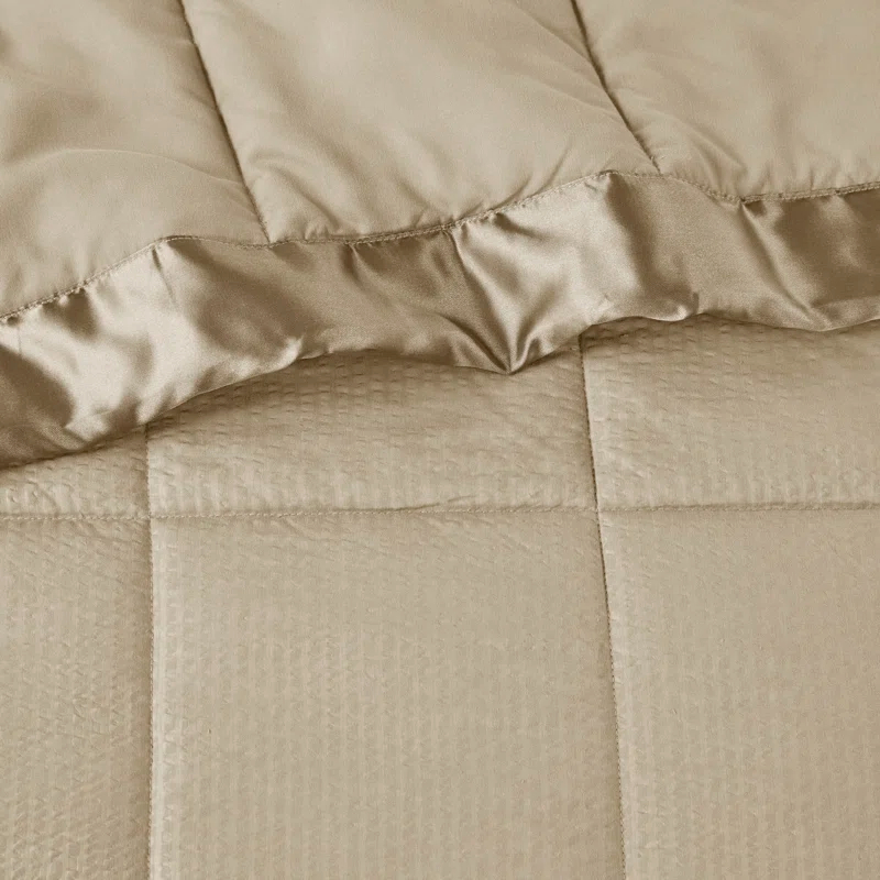 Madison Park Cambria Oversized Down Alternative Blanket with Satin Trim