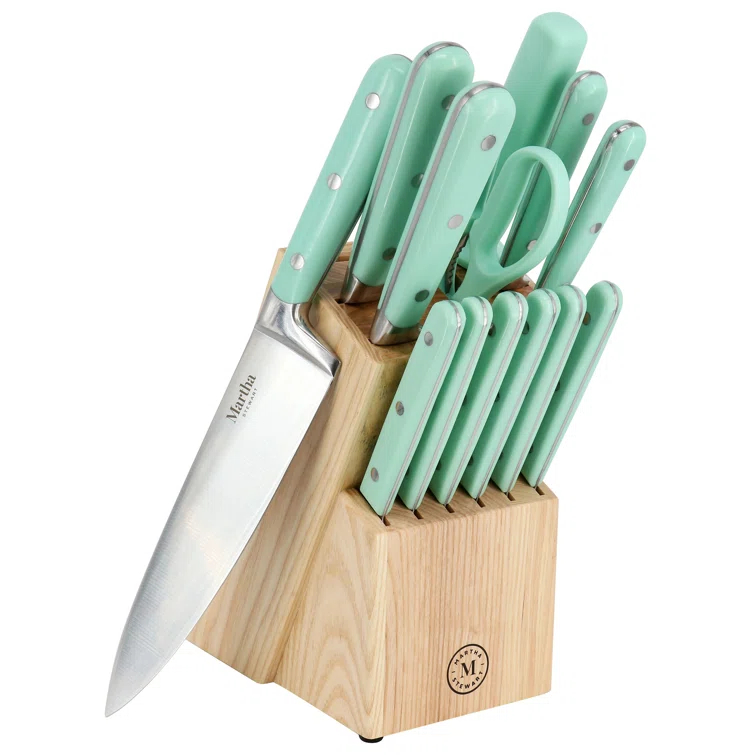 Martha Stewart Everyday Martha Stewart Everyday 14 Piece High Carbon Stainless Steel Knife Block Set