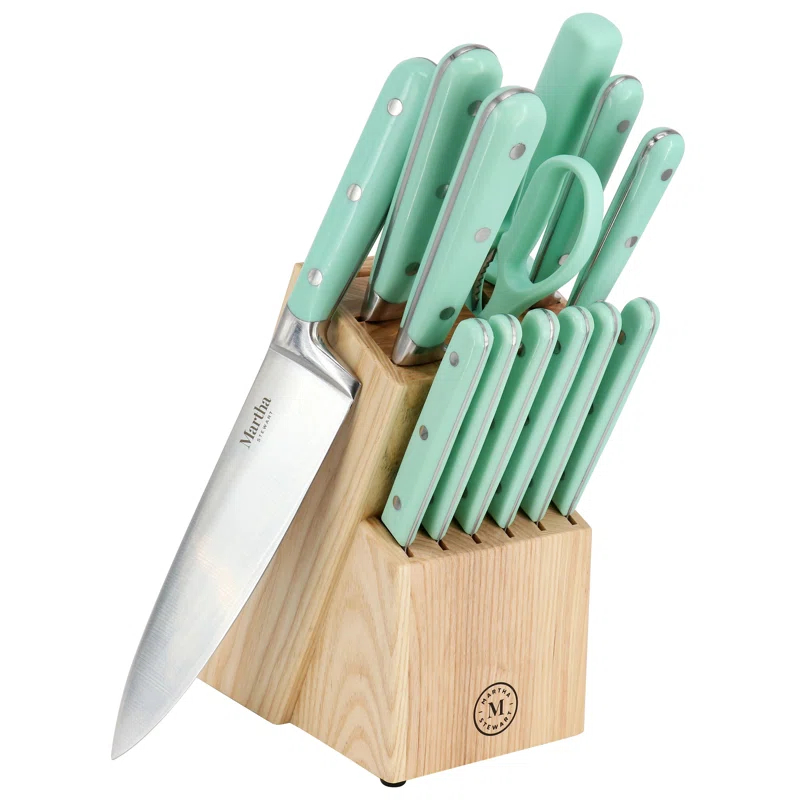 Martha Stewart Everyday Martha Stewart Everyday 14 Piece High Carbon Stainless Steel Knife Block Set