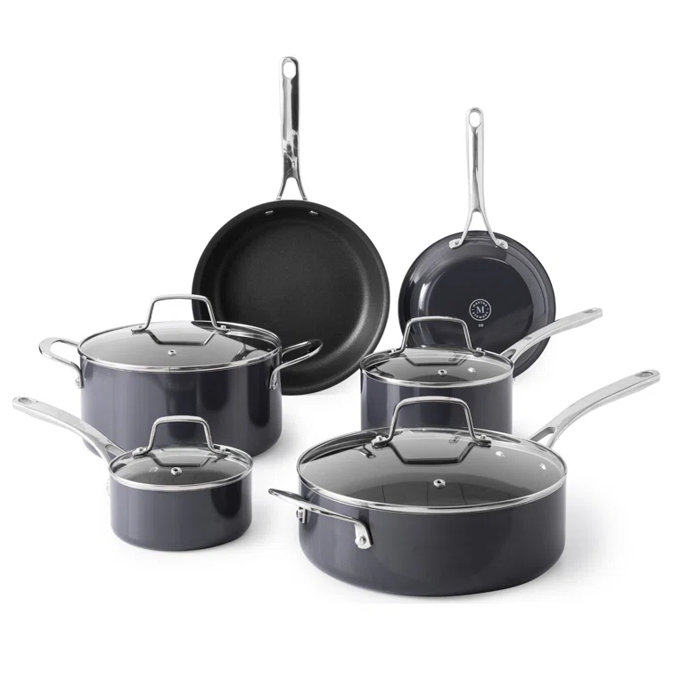 Martha Stewart Martha Stewart 10 Piece Aluminum Nonstick Cookware Set