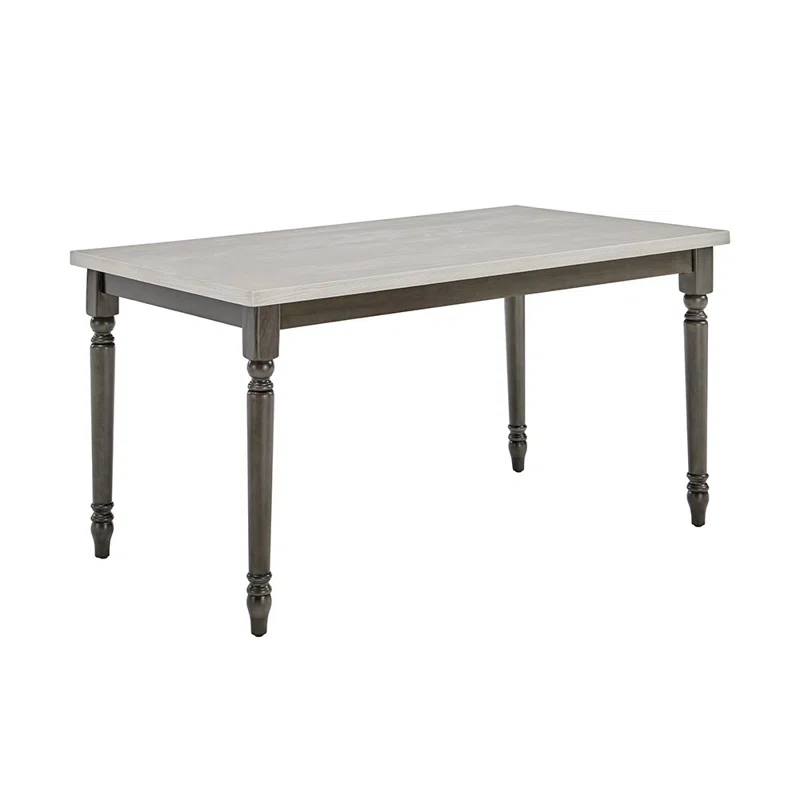 Io 60" Two Tone Solid Wood Farmhouse Dining Table