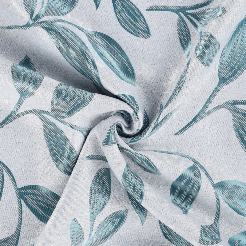 Modern Bohemian Leaves Polyester Machine Washable Room Darkening Blackout Curtains by Superior (Set of 2)