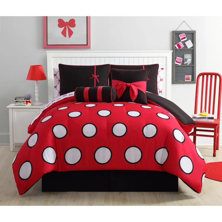 VCNY Sophie Polka Dot Bed-in-a-Bag Comforter Set