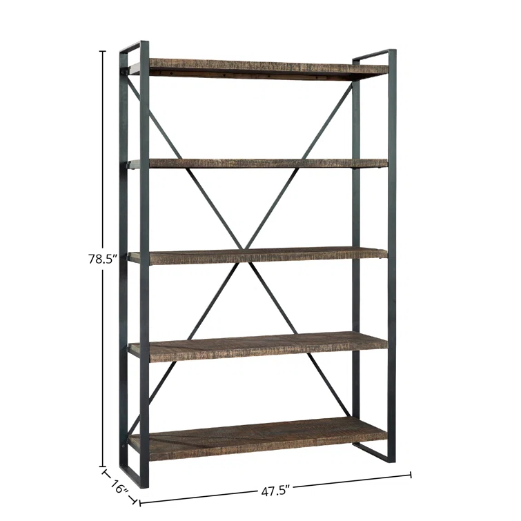 Hyde Wide Etagere Bookcase