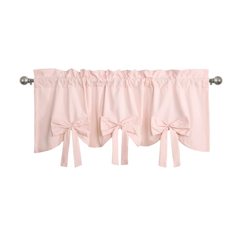 Lush Decor Melody Bow Scalloped 52'' W Window Valance