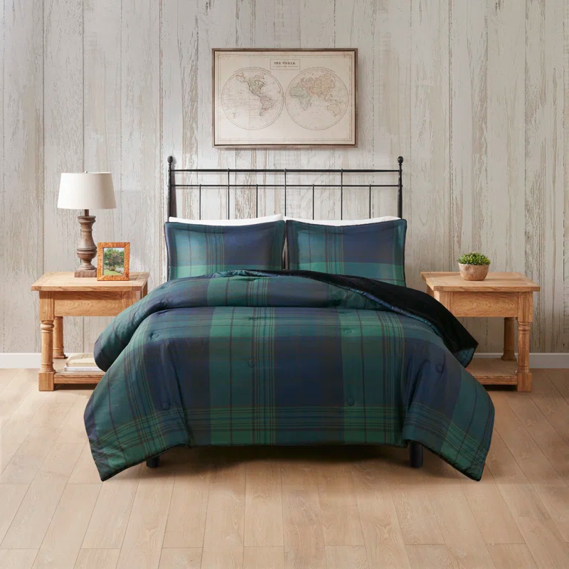 Woolrich Woolrich Bernston Faux Wool to Faux Fur Down Alternative Comforter Set