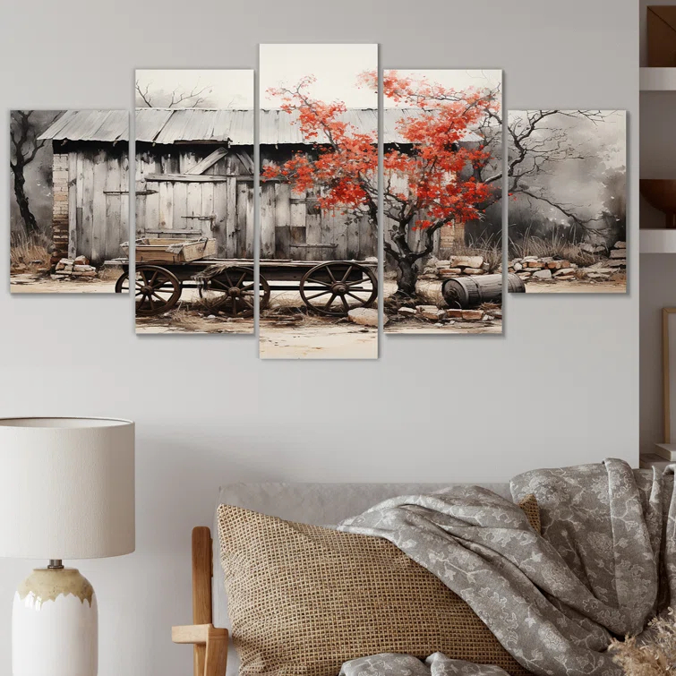 Design Art Barn Rustic Elegance I - Farmhouse Metal Wall Decor Set | Wayfair