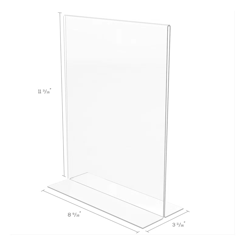 Deflect-O Corporation Classic Image Stand-Up Two-Sided Desktop Sign Holder, Plastic, 8-1/2 x 11